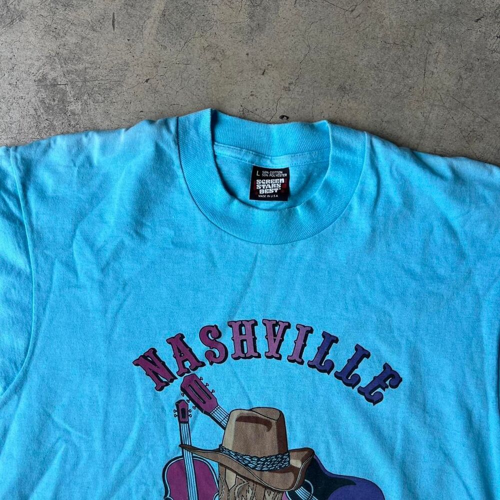 Nashville Country Music City USA 1990s Large Mens Promo tee - Picture 2 of 2